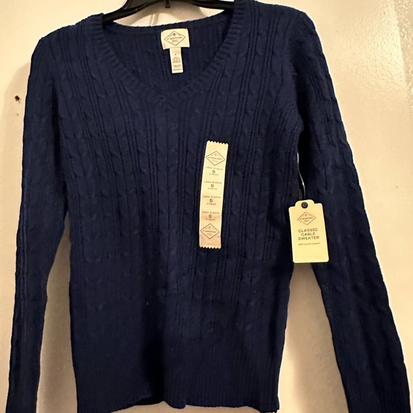 St. John's Bay Womens Crew Neck Long Sleeve Cable Knit Pullover Sweater. - Picture 3 of 5